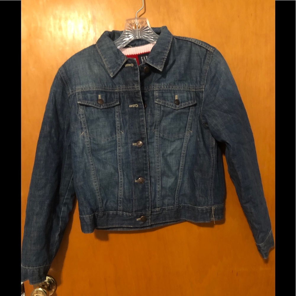 Gap jean jacket sweater lined